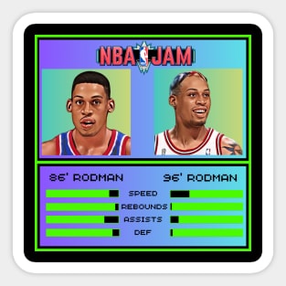 86’ Rodman vs 96’ Rodman - NBA Jam Edition Sticker